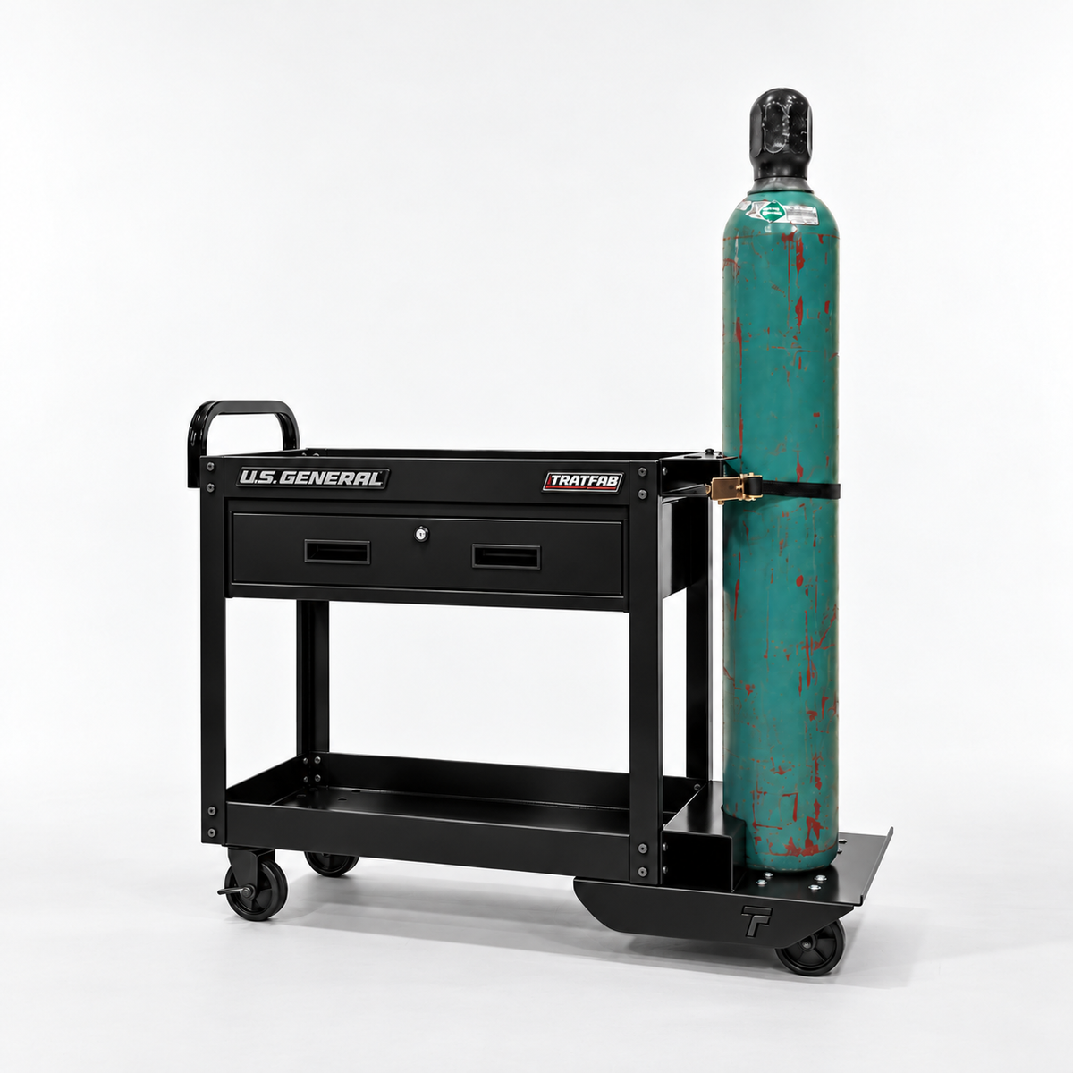 HF 30" Single Drawer Tech Cart - Single Tank Welding Cart Kit - Harbor Freight Black Powder Coat