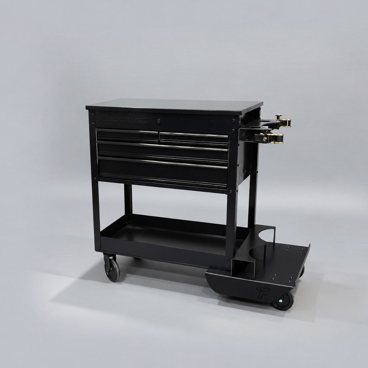 HF 4 Drawer Tech Cart - Dual Tank Welding Cart Kit - Harbor Freight Black Powder Coat