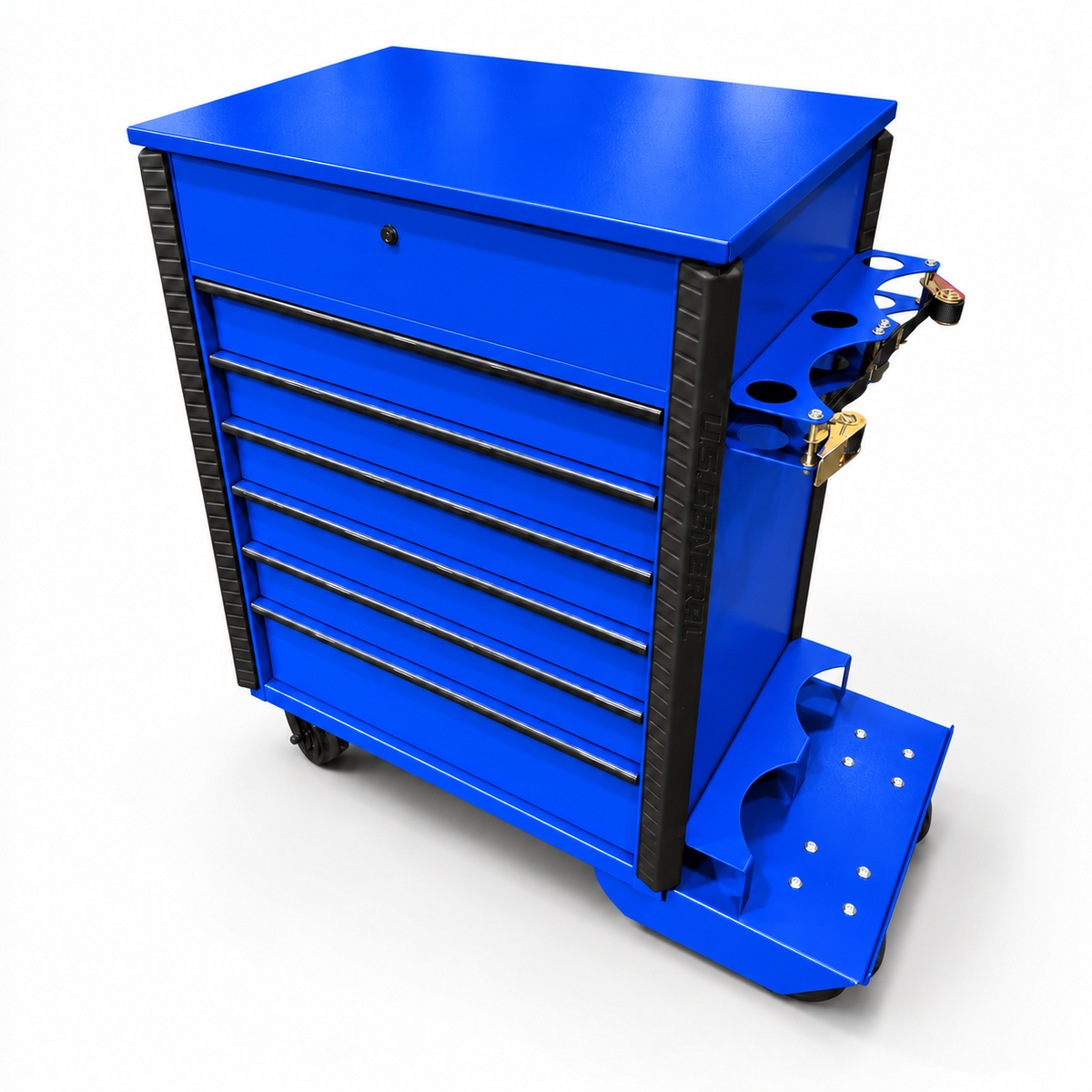 HF 34" Full Bank Service Cart - Dual Tank Welding Cart Kit - Harbor Freight Blue Powder Coat