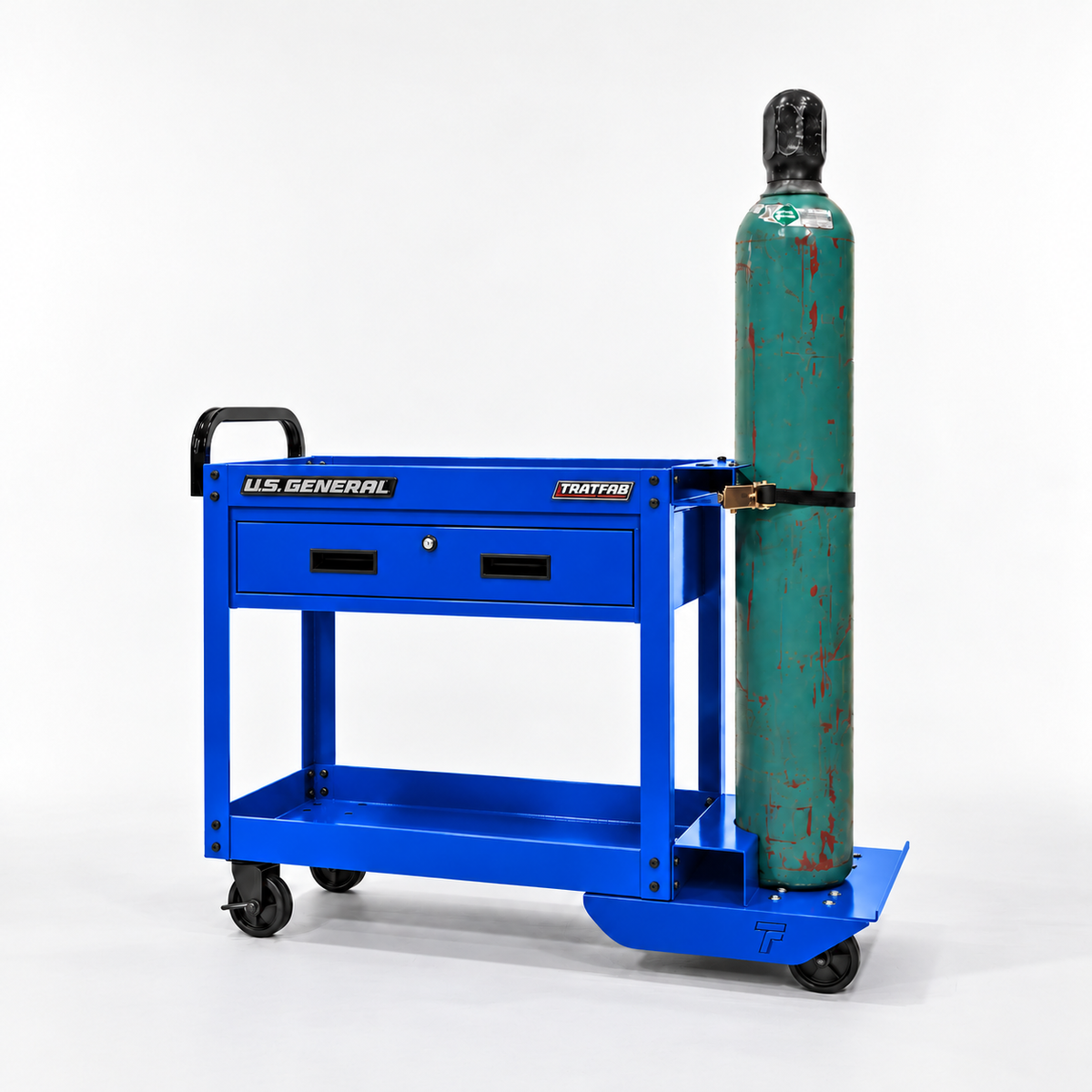 HF 30" Single Drawer Tech Cart - Single Tank Welding Cart Kit - Harbor Freight Blue Powder Coat