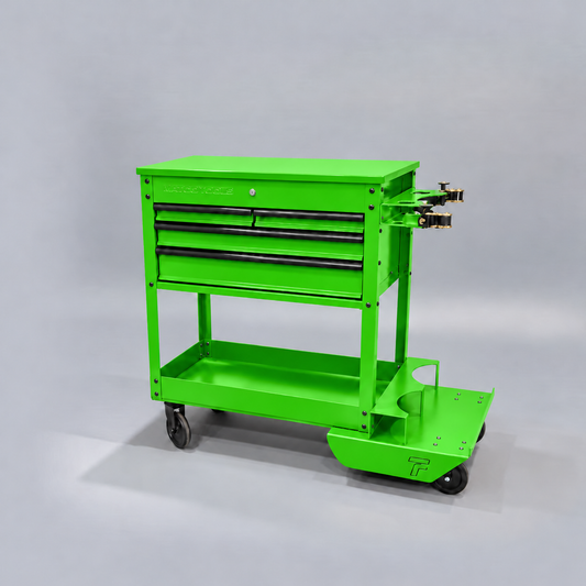 HF 4 Drawer Tech Cart - Dual Tank Welding Cart Kit - Harbor Freight Green Powder Coat