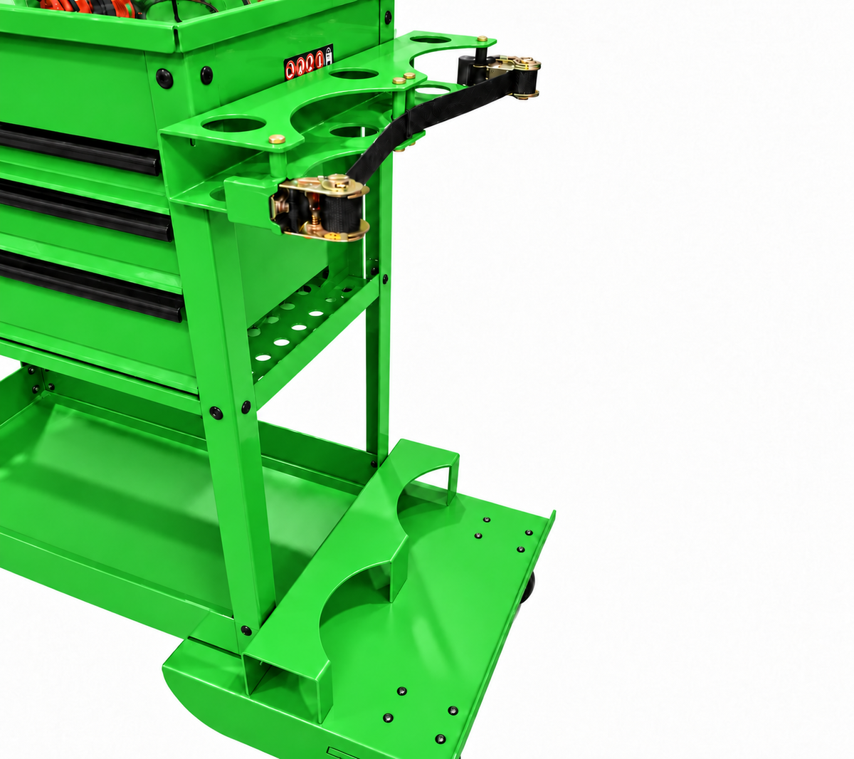 HF 4 Drawer Tech Cart - Dual Tank Welding Cart Kit - Harbor Freight Green Powder Coat