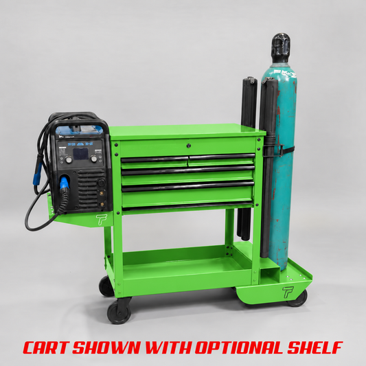 HF 4 Drawer Tech Cart - Single Tank Welding Cart Kit - Harbor Freight Green Powder Coat
