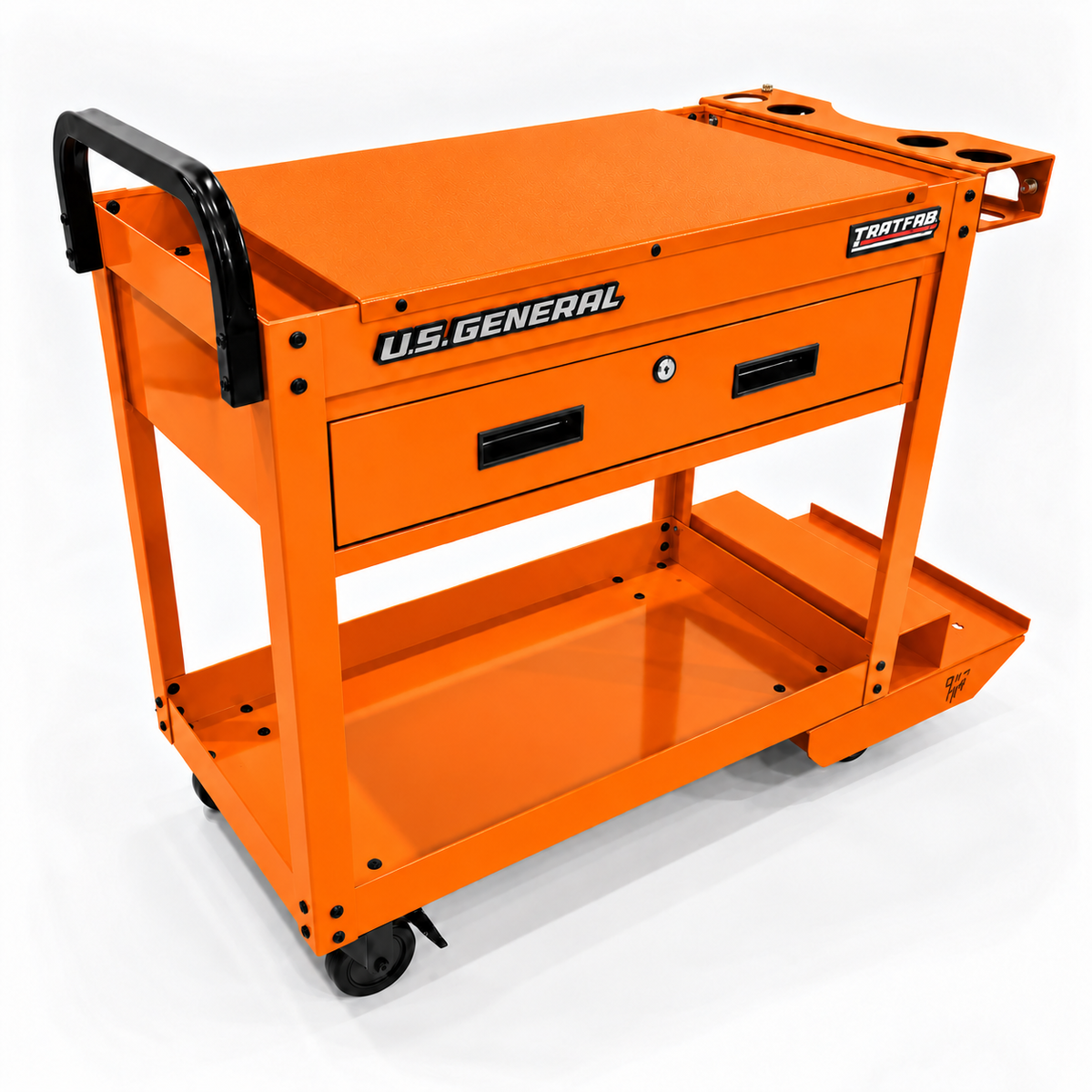HF 30" Single Drawer Tech Cart - Single Tank Welding Cart Kit - Harbor Freight Orange Powder Coat