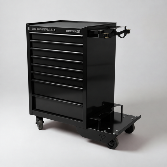 HF Series 3 Cart - Dual Tank Welding Cart Kit - Harbor Freight Black Powder Coat
