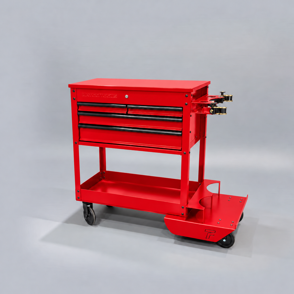 HF 4 Drawer Tech Cart - Dual Tank Welding Cart Kit - Harbor Freight Red Powder Coat