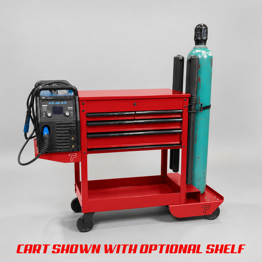 HF 4 Drawer Tech Cart - Single Tank Welding Cart Kit - Harbor Freight Red Powder Coat