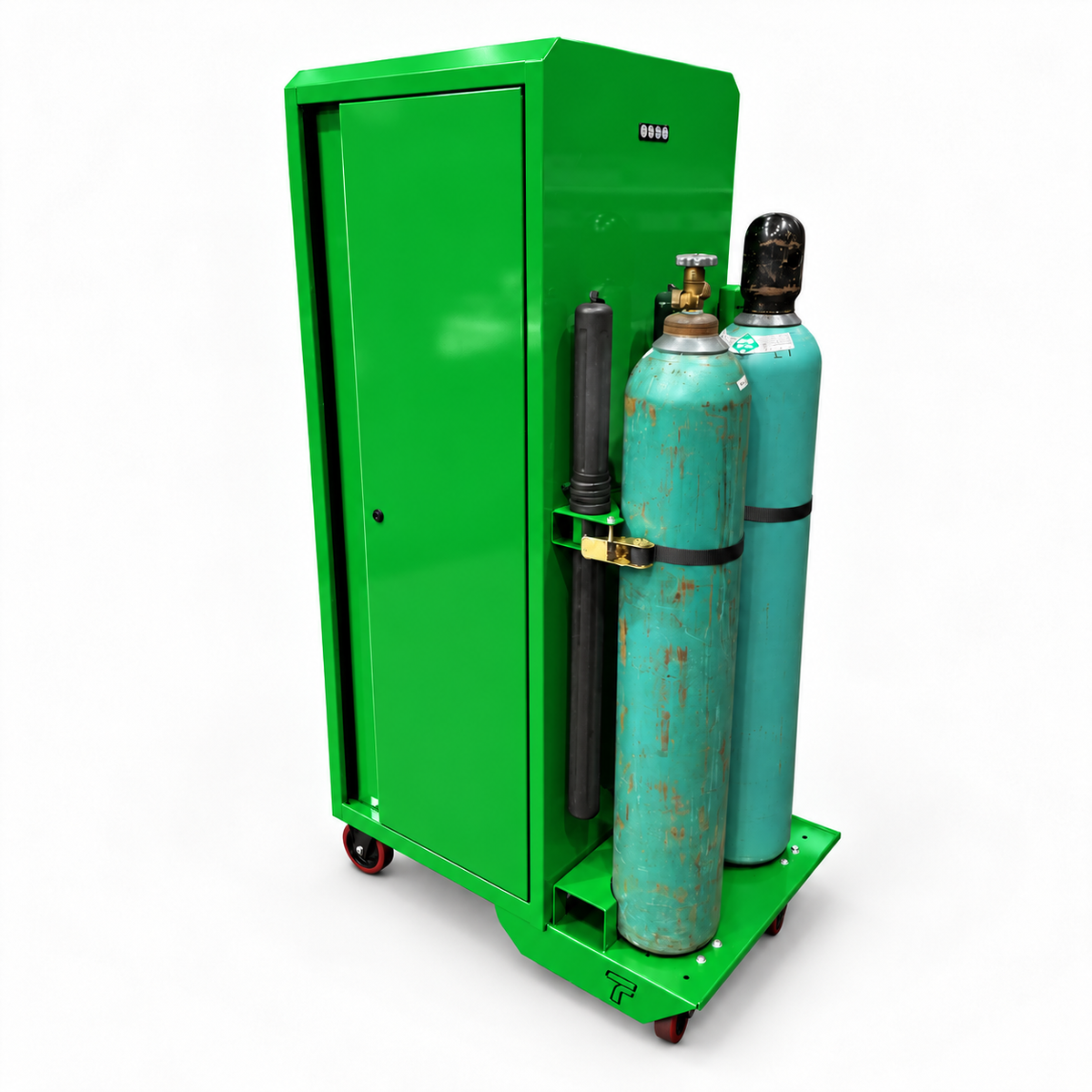 HF Locker - Dual Tank Welding Cart Kit - Harbor Freight Green Powder Coat
