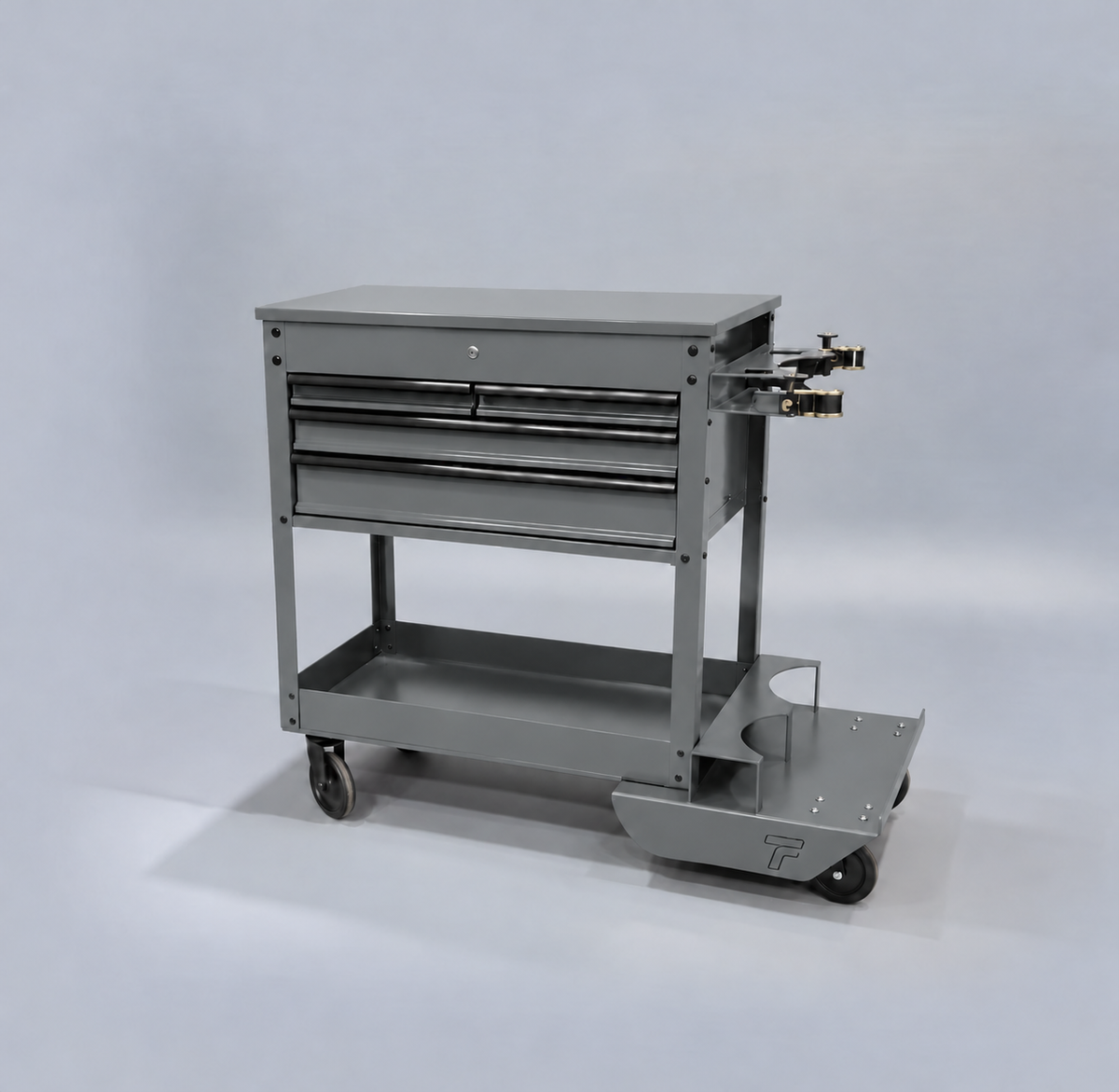 HF 4 Drawer Tech Cart - Dual Tank Welding Cart Kit - Harbor Freight Grey Powder Coat