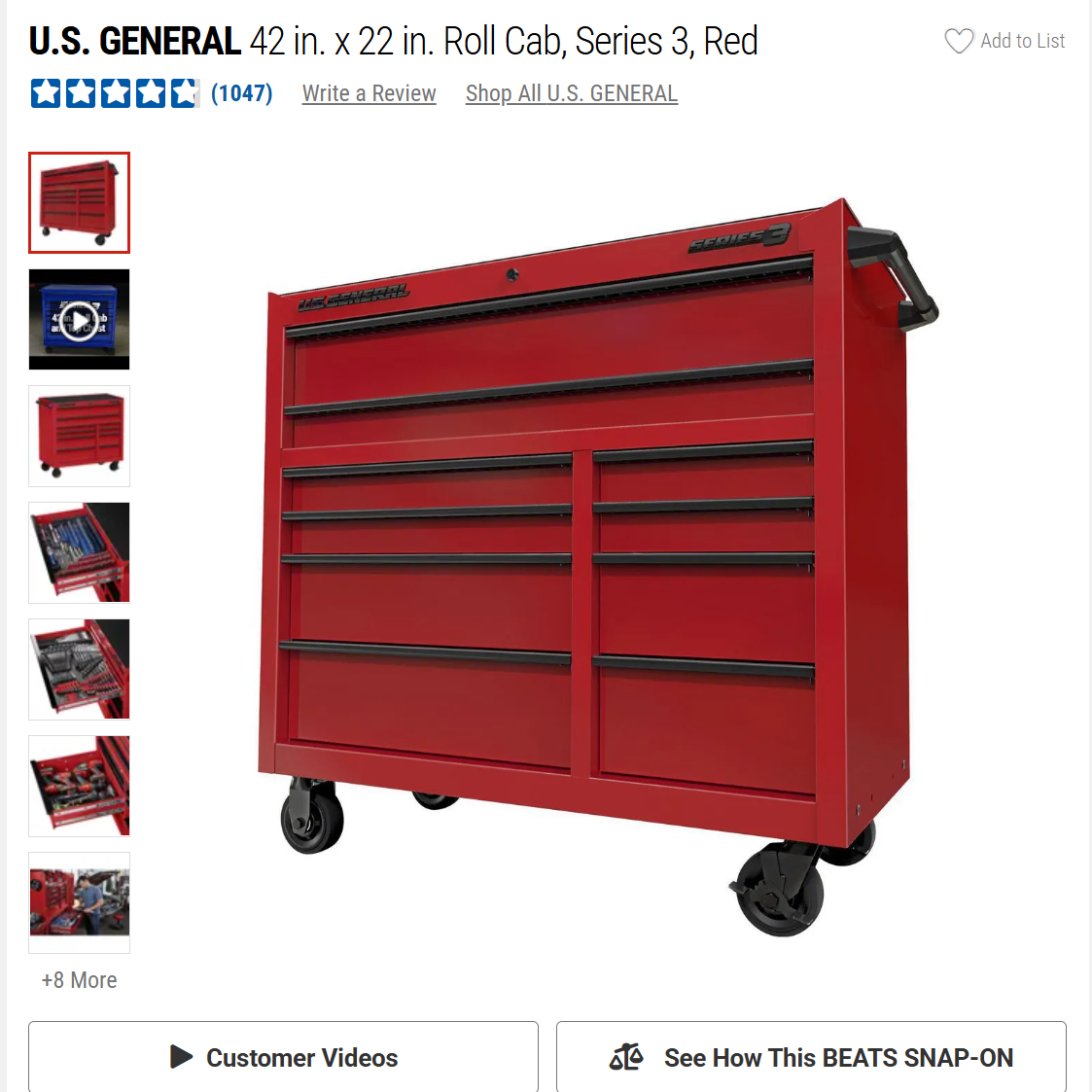 HF3-42 Welding Top 5/8 Holes (HF 3 Series 42" Tool Box)