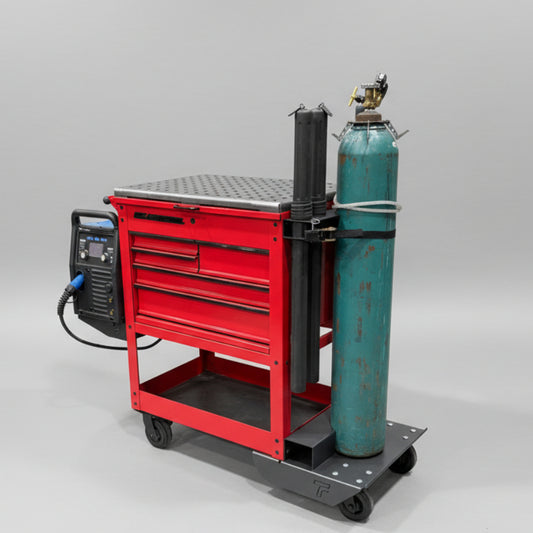 HF 5 Drawer Mechanics Cart - Single Tank Welding Cart Kit