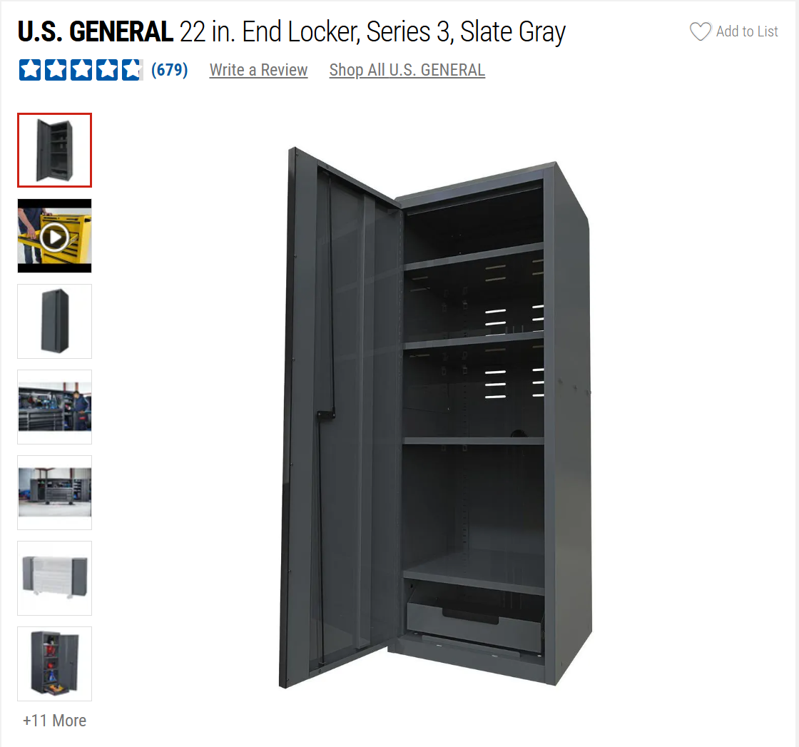 HF Locker Dual Tank Kit with End Cabinet Single Tank Kit
