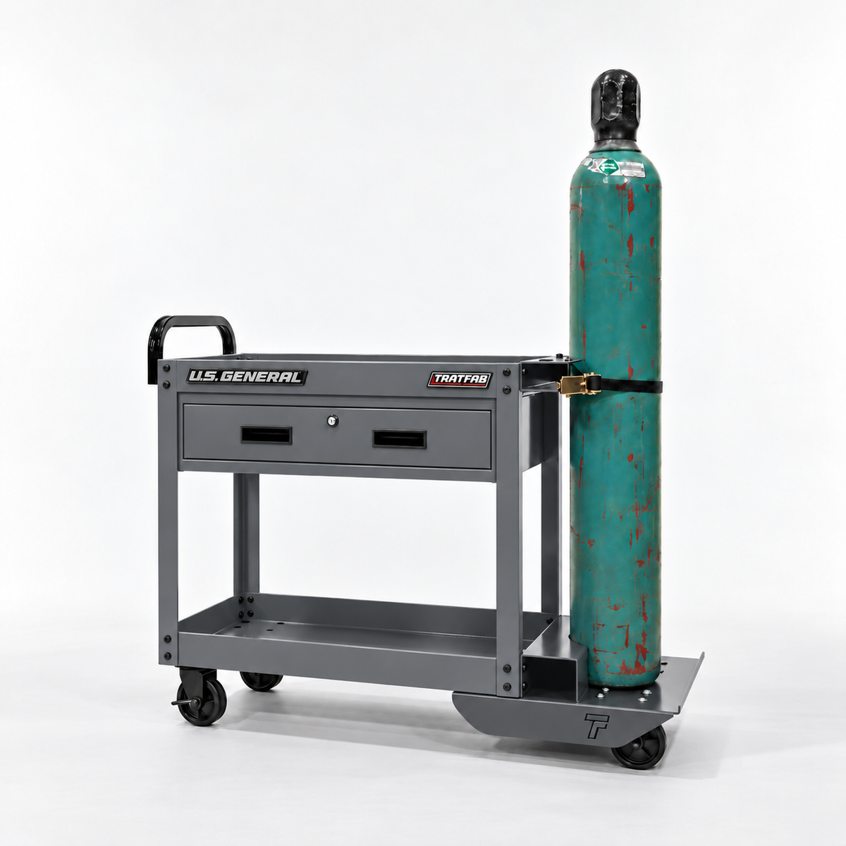 HF 30" Single Drawer Tech Cart - Single Tank Welding Cart Kit - Harbor Freight Grey Powder Coat