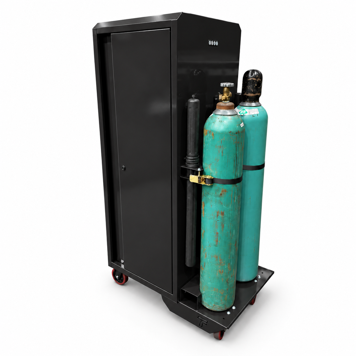 HF Locker - Dual Tank Welding Cart Kit - Harbor Freight Black Powder Coat