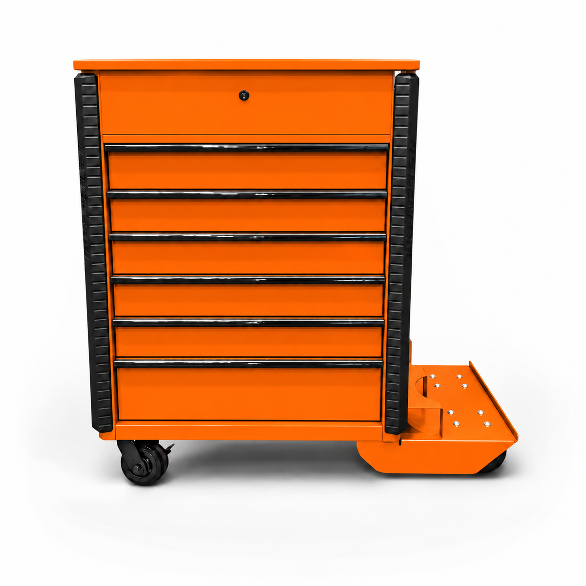 HF 34" Full Bank Service Cart - Dual Tank Welding Cart Kit - Harbor Freight Orange Powder Coat
