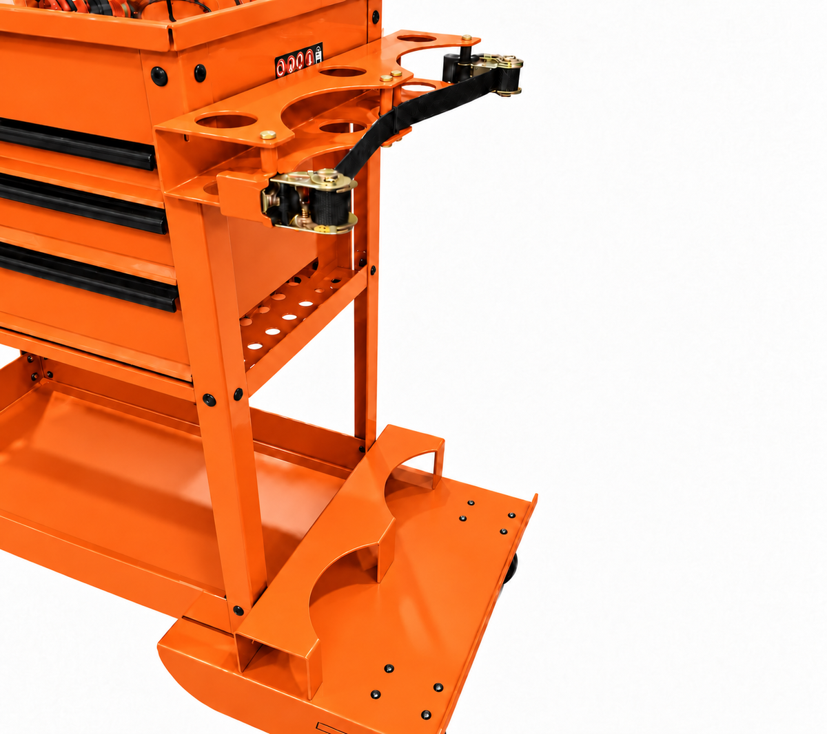 HF 4 Drawer Tech Cart - Dual Tank Welding Cart Kit - Harbor Freight Orange Powder Coat