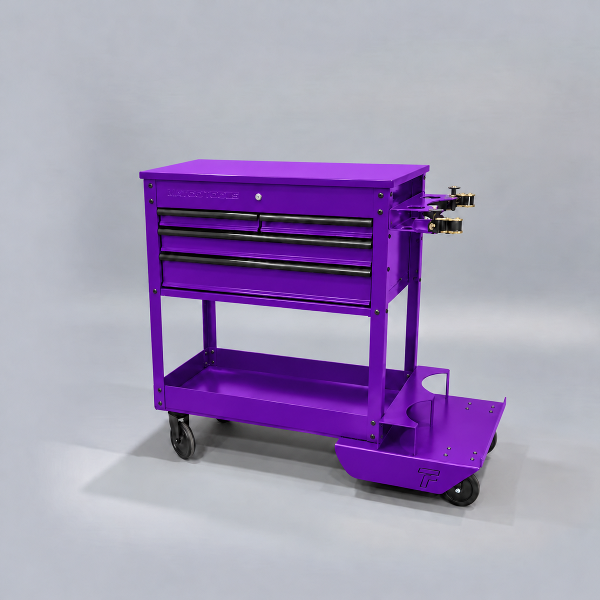 HF 4 Drawer Tech Cart - Dual Tank Welding Cart Kit - Harbor Freight Purple Powder Coat
