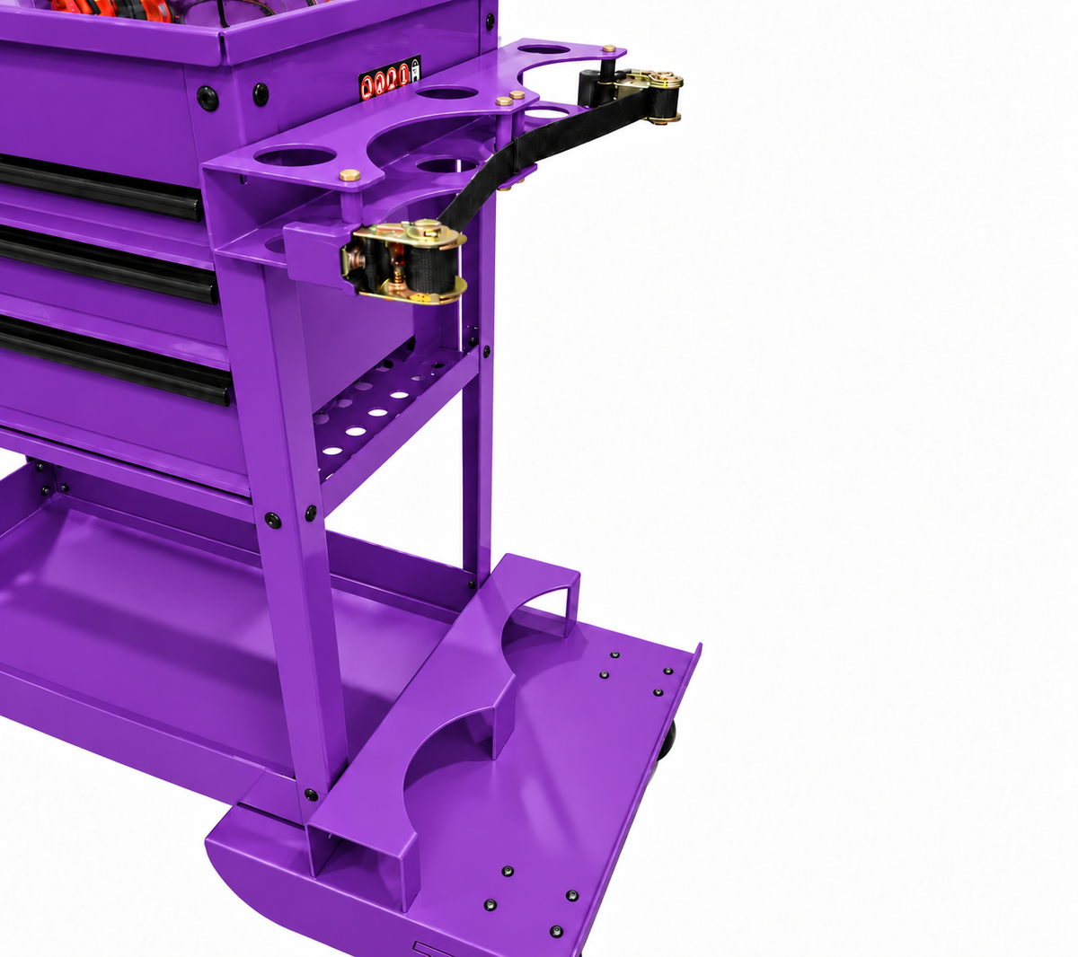 HF 4 Drawer Tech Cart - Dual Tank Welding Cart Kit - Harbor Freight Purple Powder Coat
