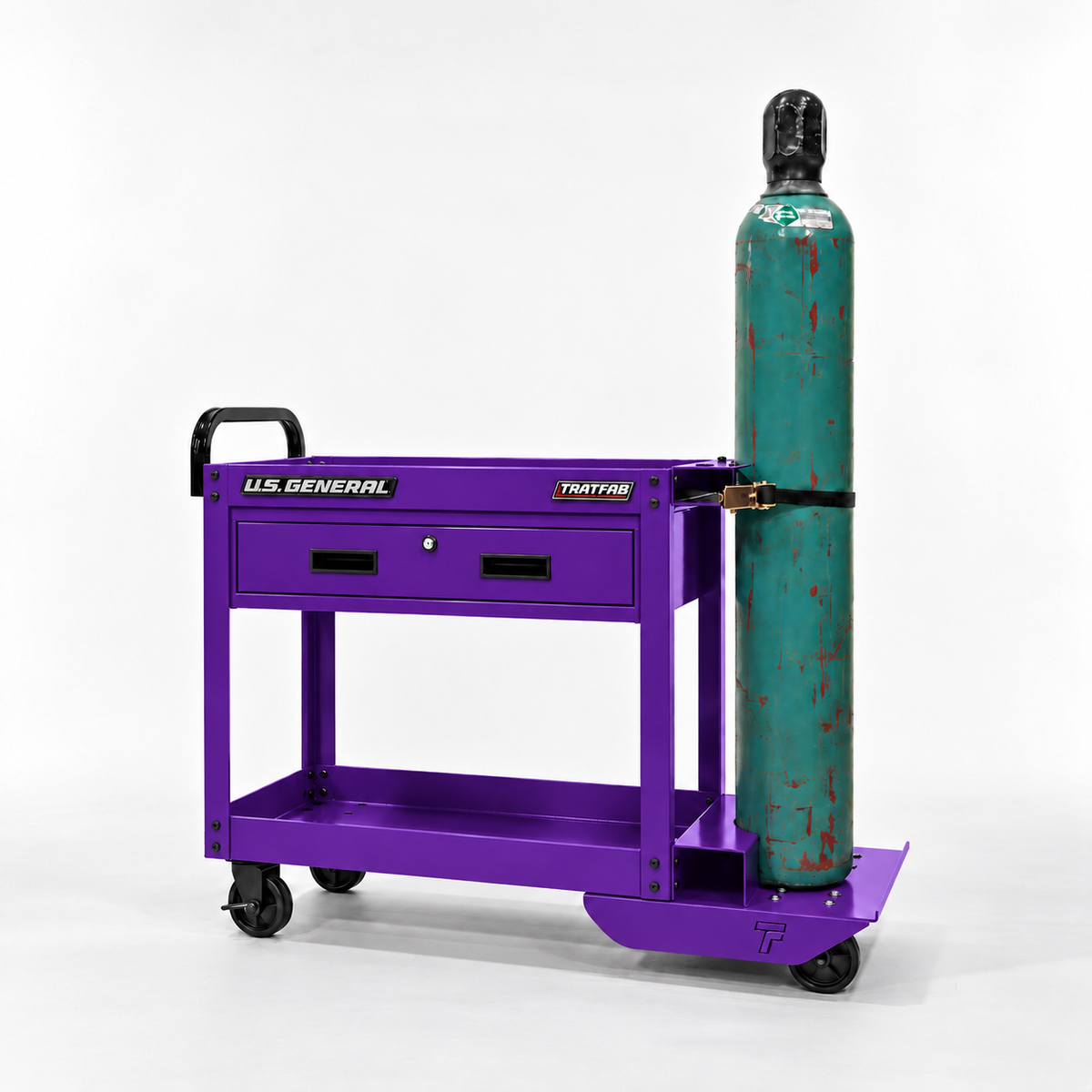 HF 30" Single Drawer Tech Cart - Single Tank Welding Cart Kit - Harbor Freight Purple Powder Coat