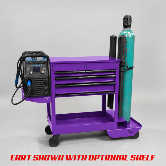 HF 4 Drawer Tech Cart - Single Tank Welding Cart Kit - Harbor Freight Purple Powder Coat