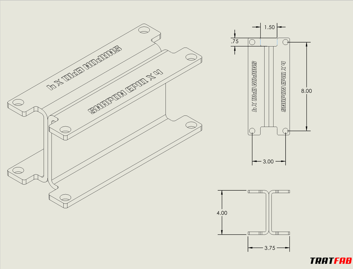 SNAP-ON Epiq Caster Riser for 4" Casters (4 PACK)