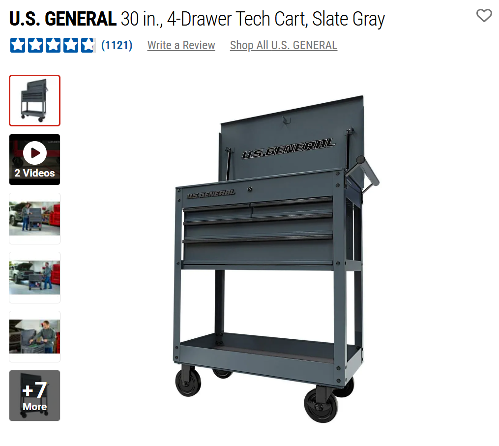 HF 4 Drawer Tech Cart - Dual Tank Welding Cart Kit - Harbor Freight Grey Powder Coat