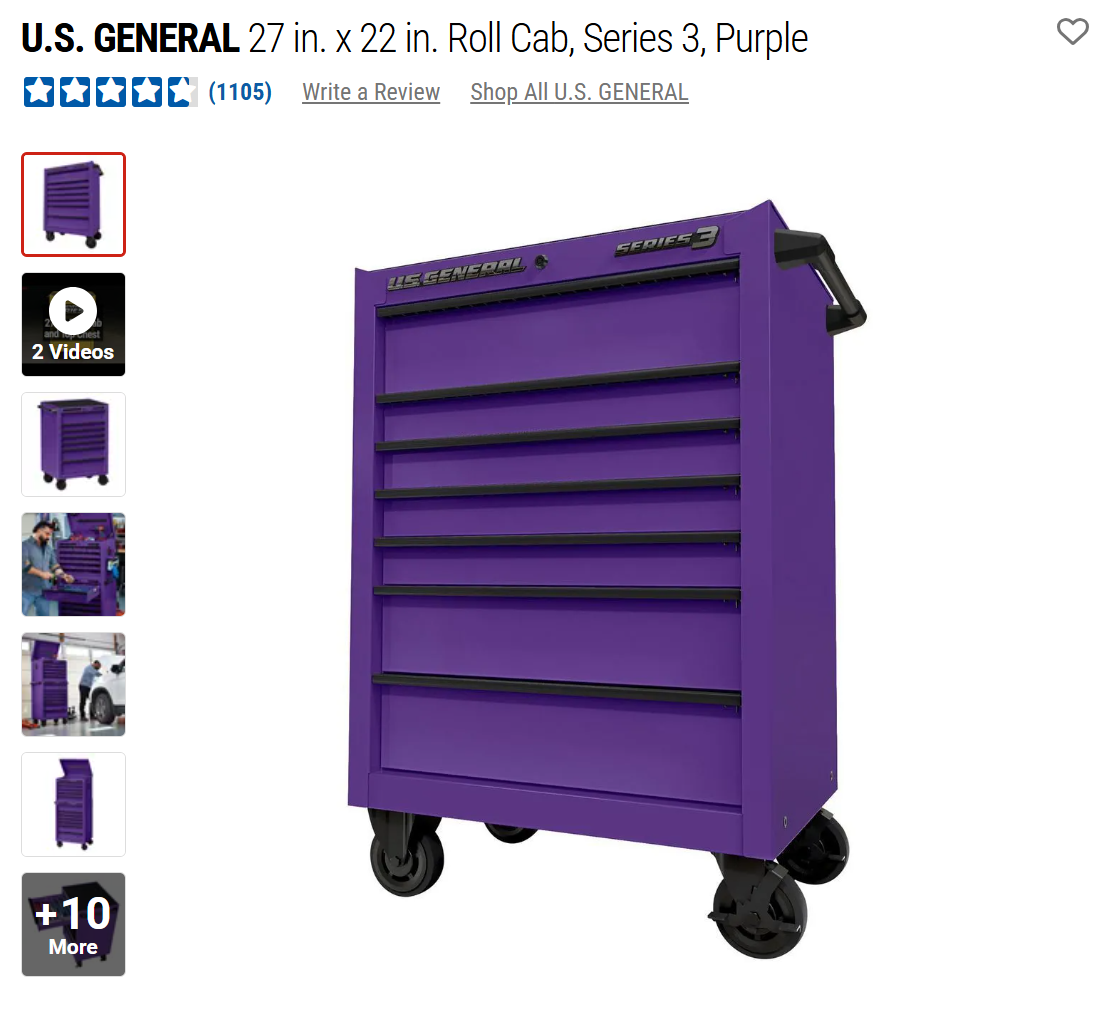 HF Series 3 Cart - Dual Tank Welding Cart Kit - Harbor Freight Purple Powder Coat