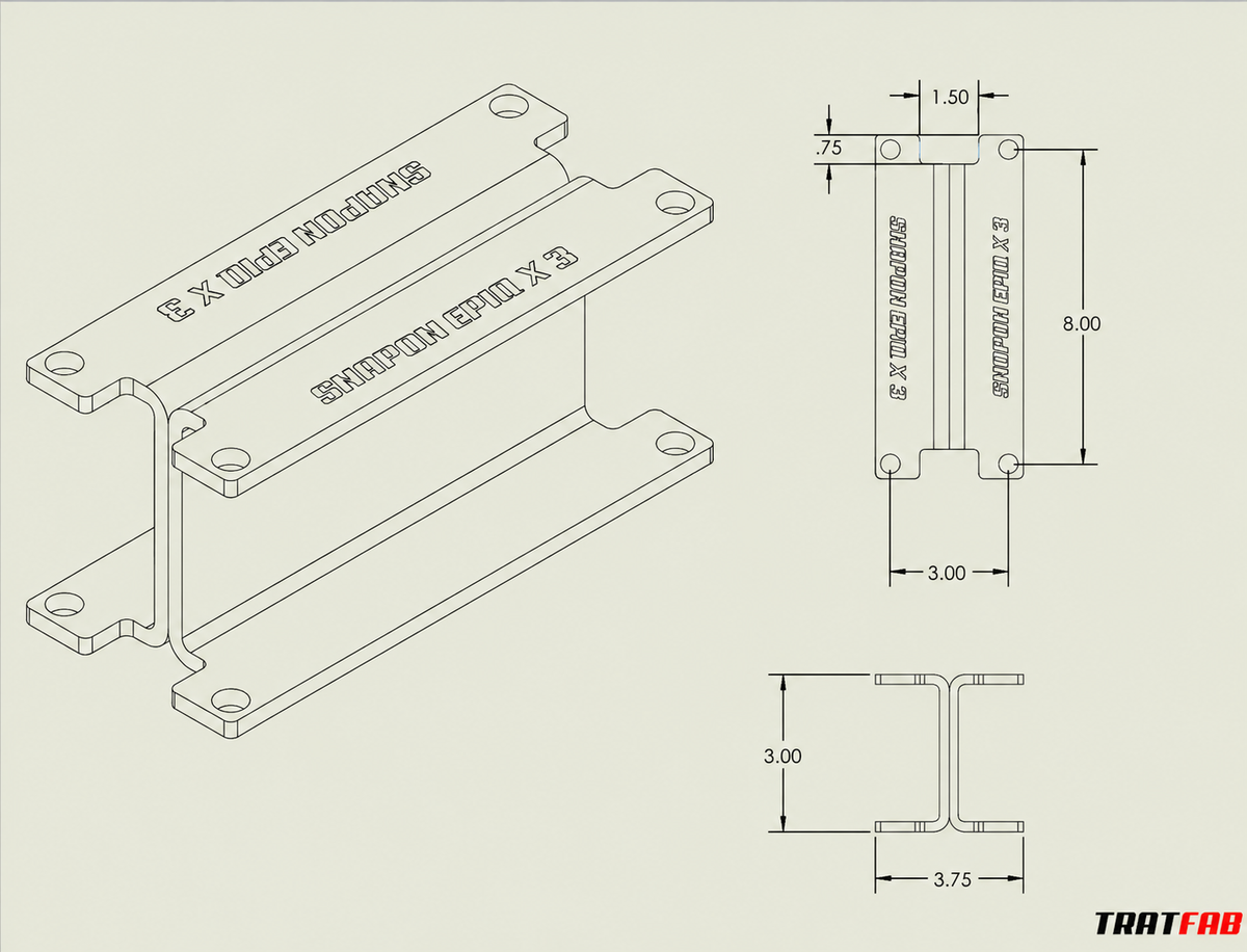 SNAP-ON Epiq Caster Riser for 3" Casters (4 PACK)