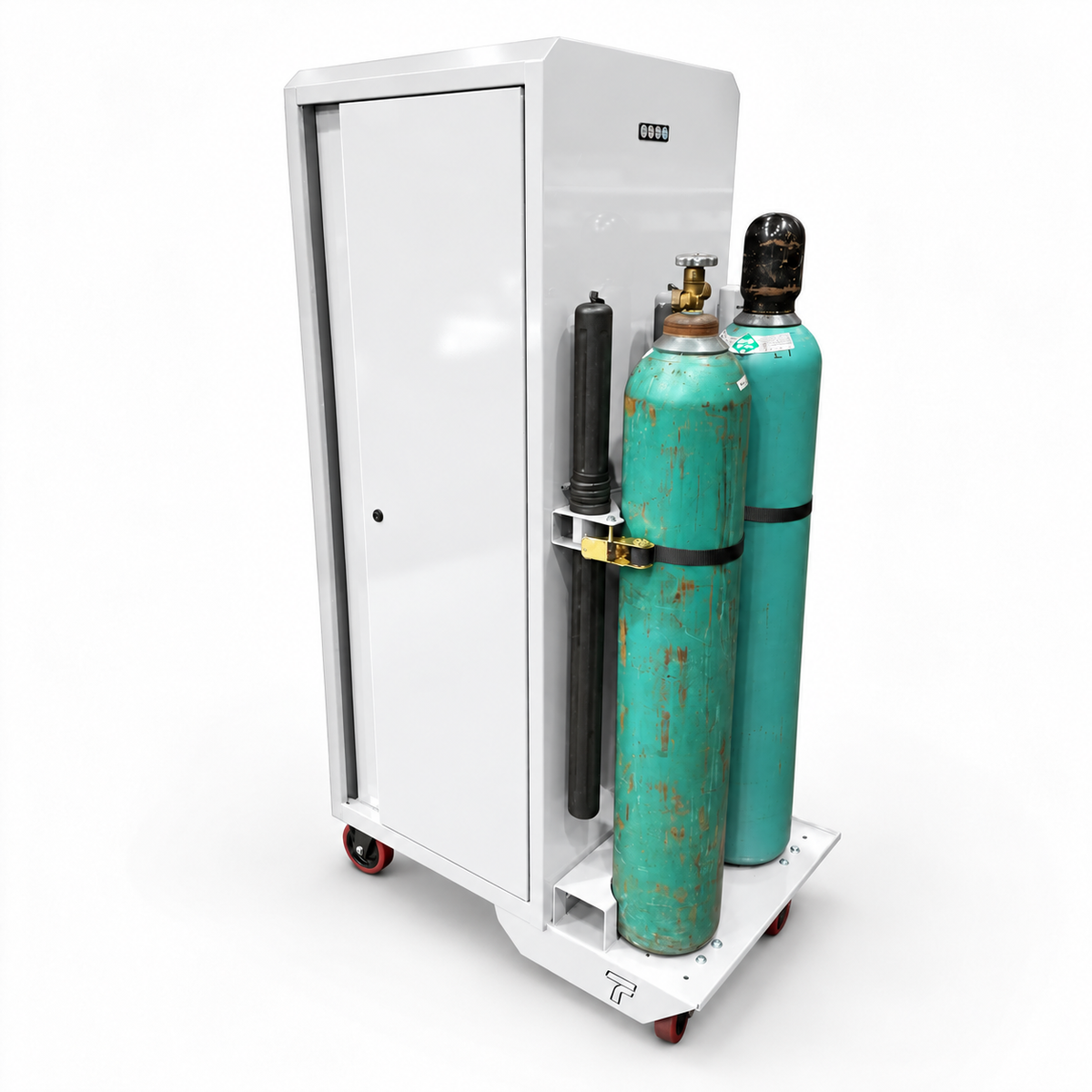 HF Locker - Dual Tank Welding Cart Kit - Harbor Freight White Powder Coat