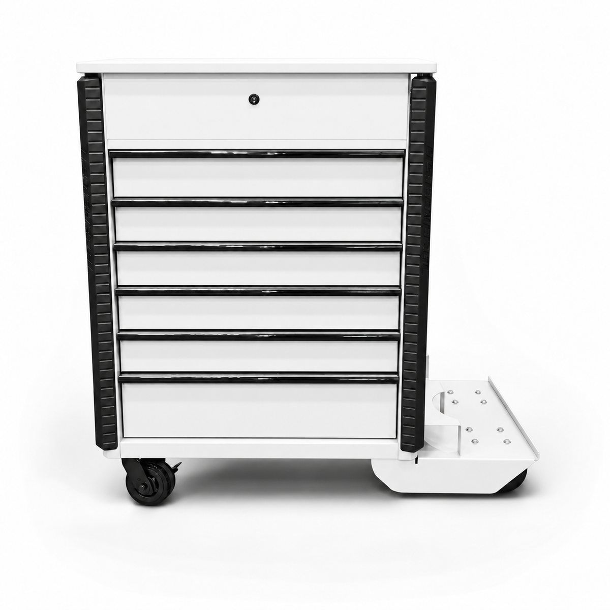 HF 34" Full Bank Service Cart - Dual Tank Welding Cart Kit - Harbor Freight White Powder Coat