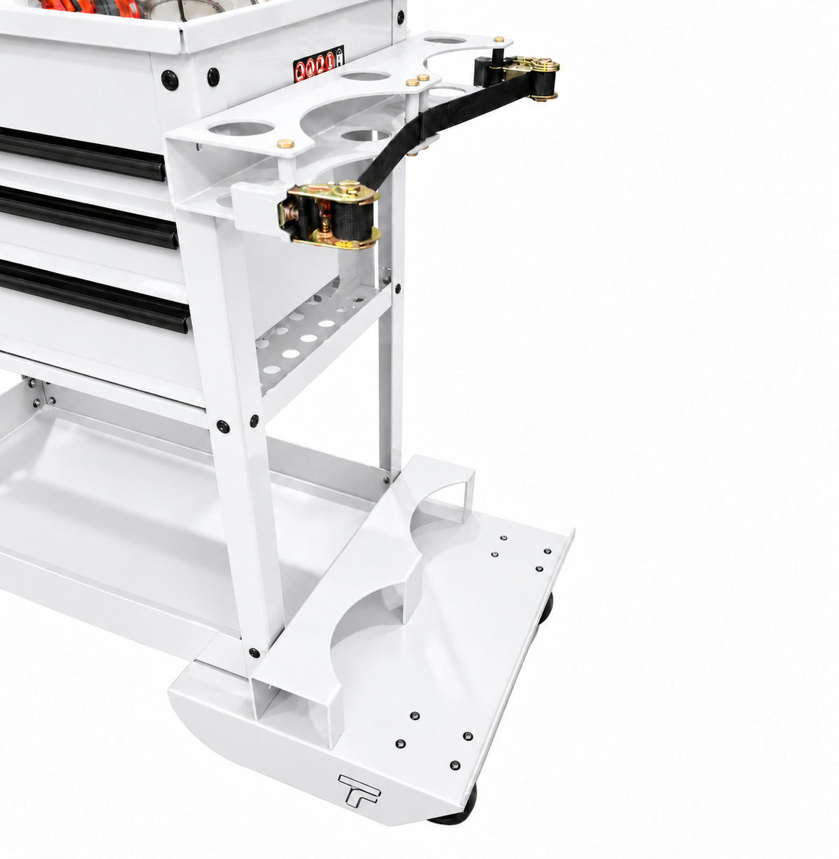 HF 4 Drawer Tech Cart - Dual Tank Welding Cart Kit - Harbor Freight White Powder Coat