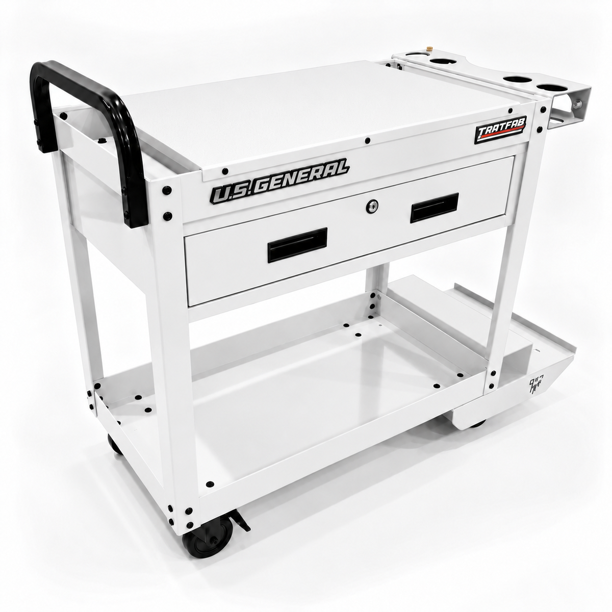 HF 30" Single Drawer Tech Cart - Single Tank Welding Cart Kit - Harbor Freight White Powder Coat